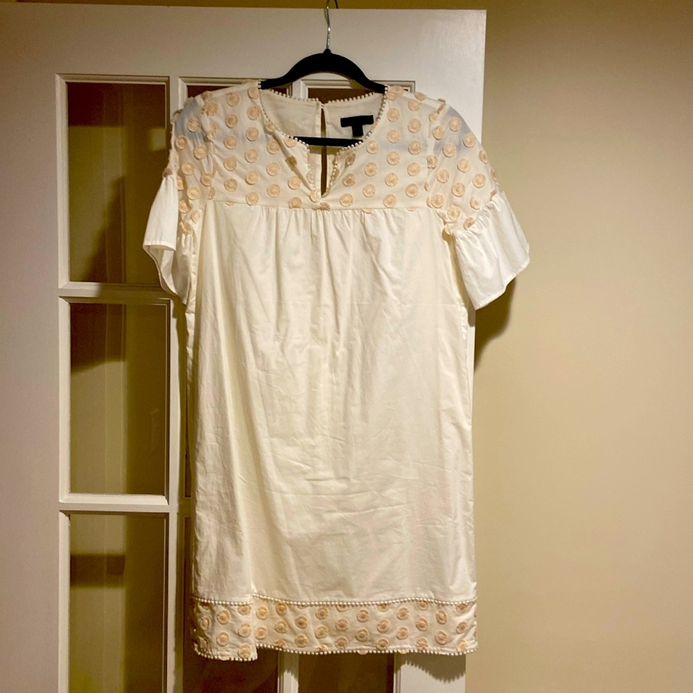 J.Crew off-white knee length dress size 2